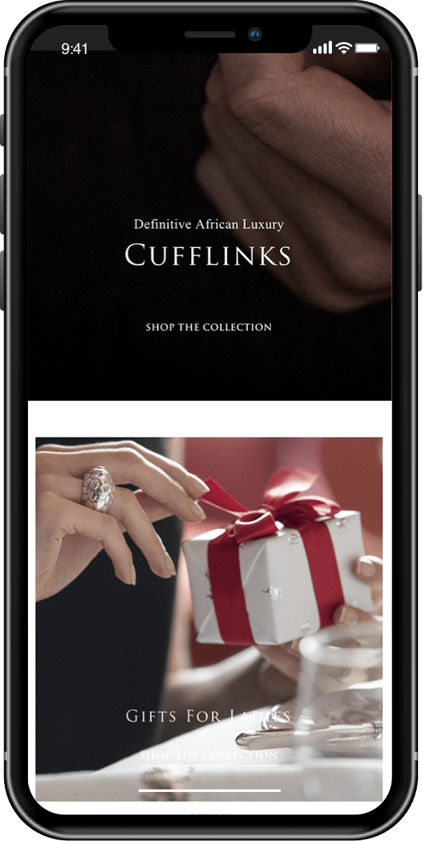 Patrick Mavros Shopify Collection Page