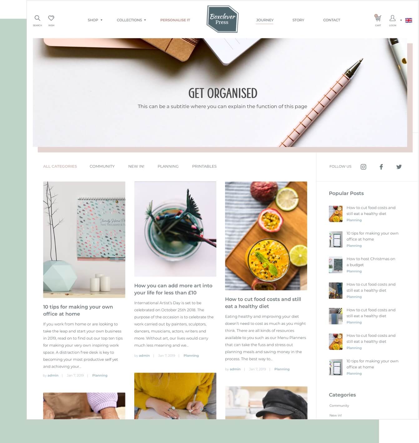 Boxclever Press Shopify Store