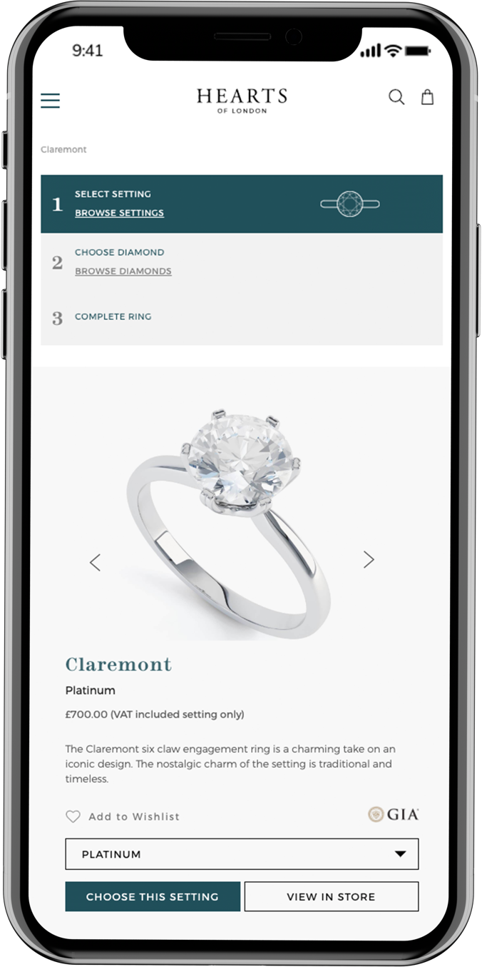 Hearts of  Select Setting