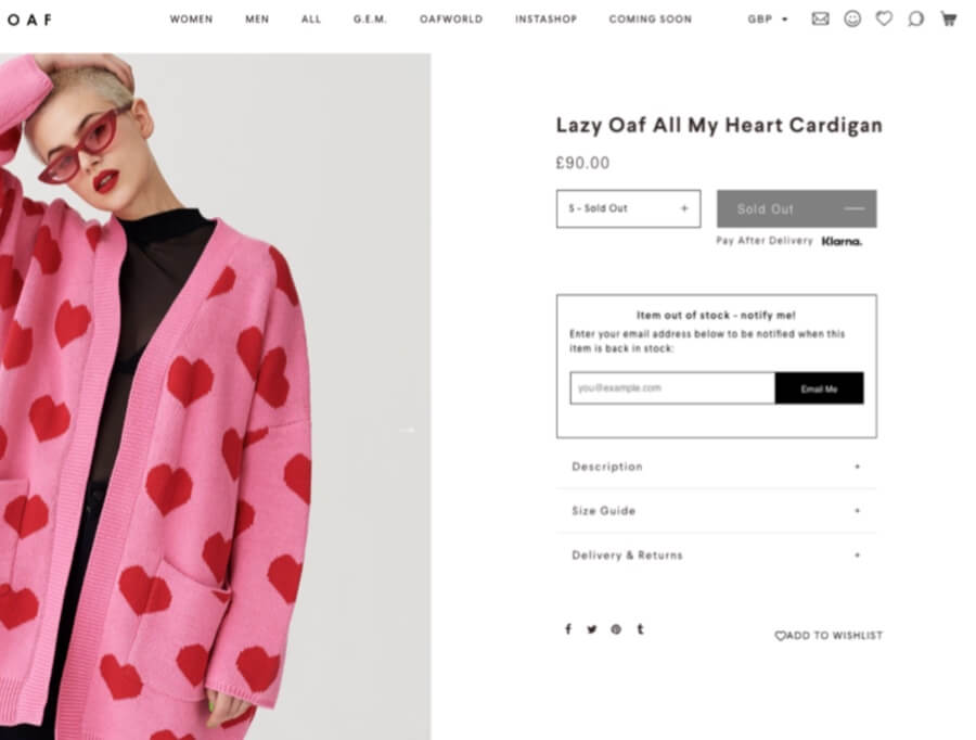 Lazy Oaf Now Back In Stock