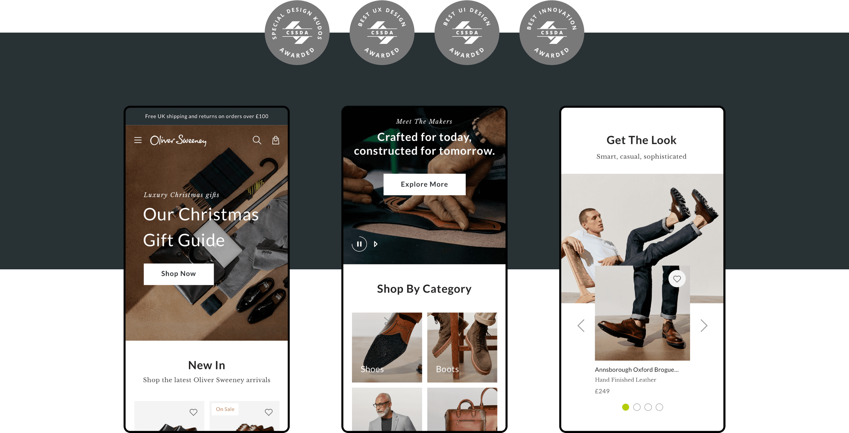 CSS Design Awards Banner and mobile phones