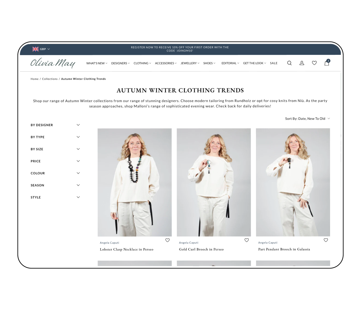 olivia may autumn winter clothing trends page