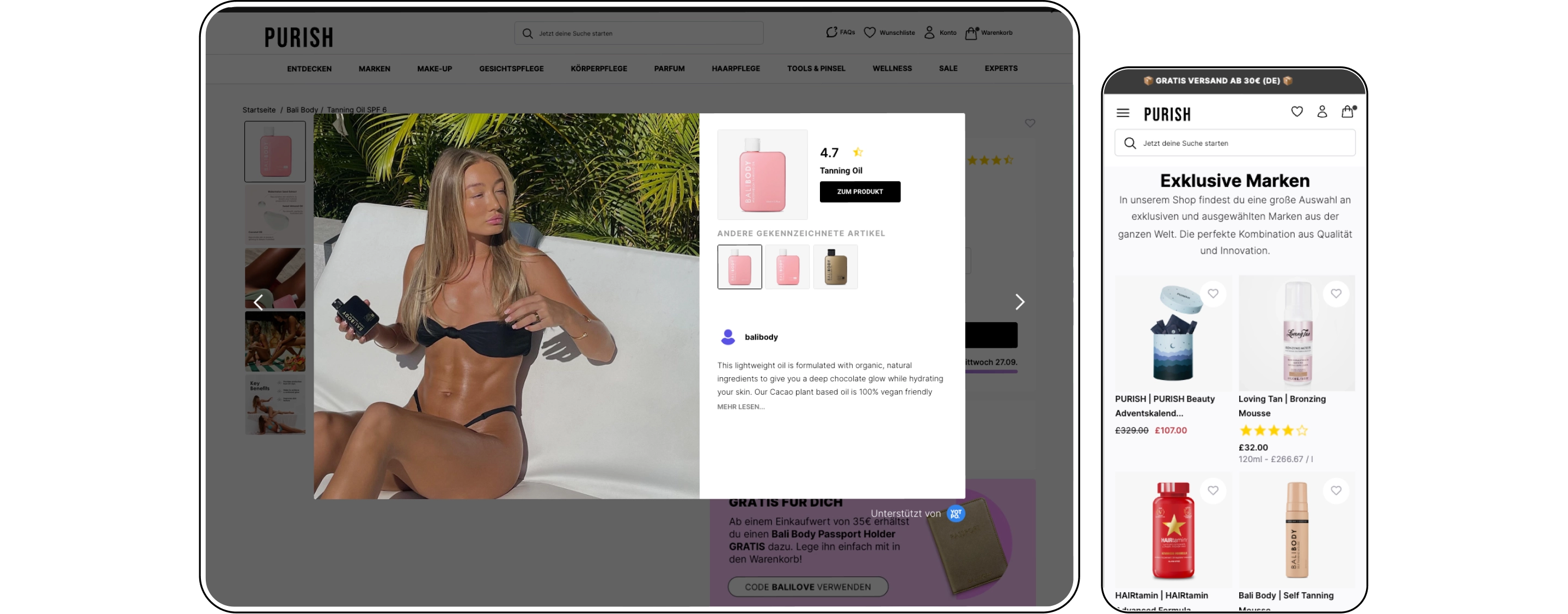 Raging Bull Shopify Website on Desktop and Mobile