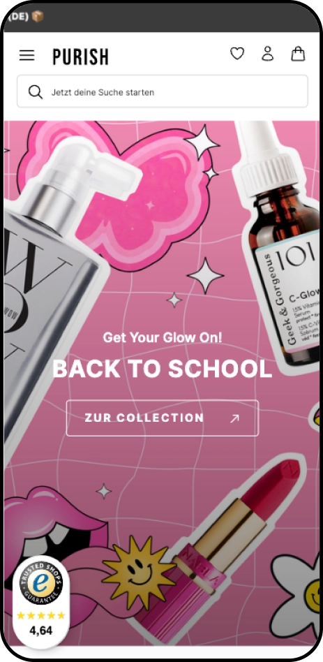 purish on mobile phone