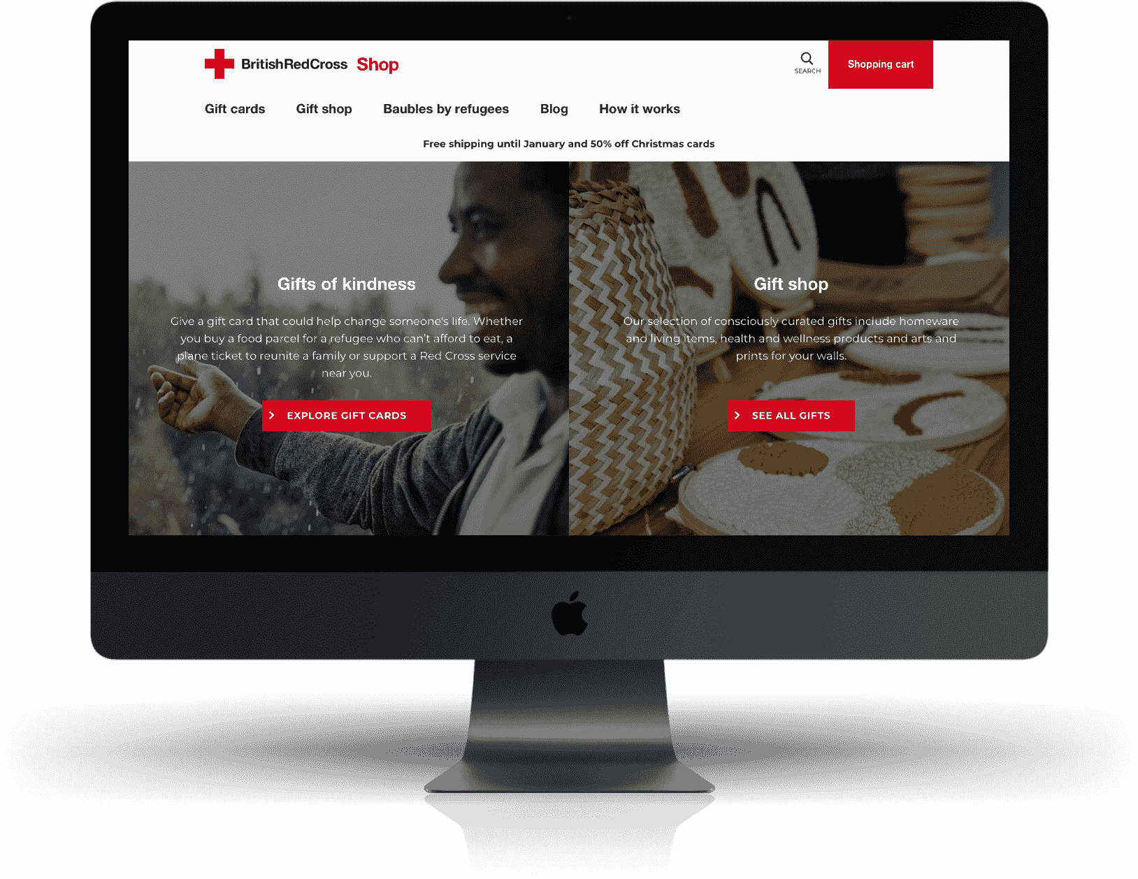 Red Cross Gift Shop Shopify Site