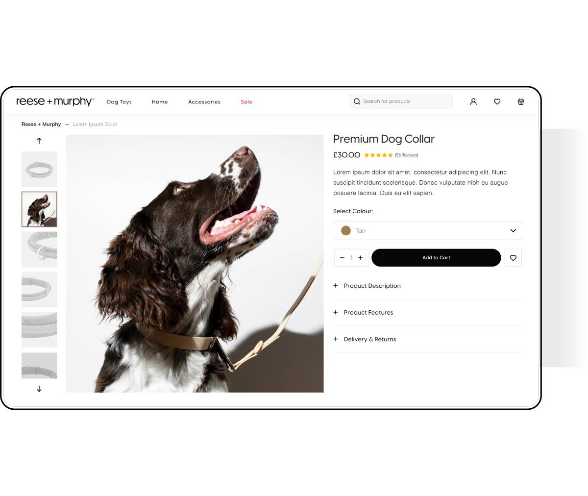 reese and murphy pet accessory website