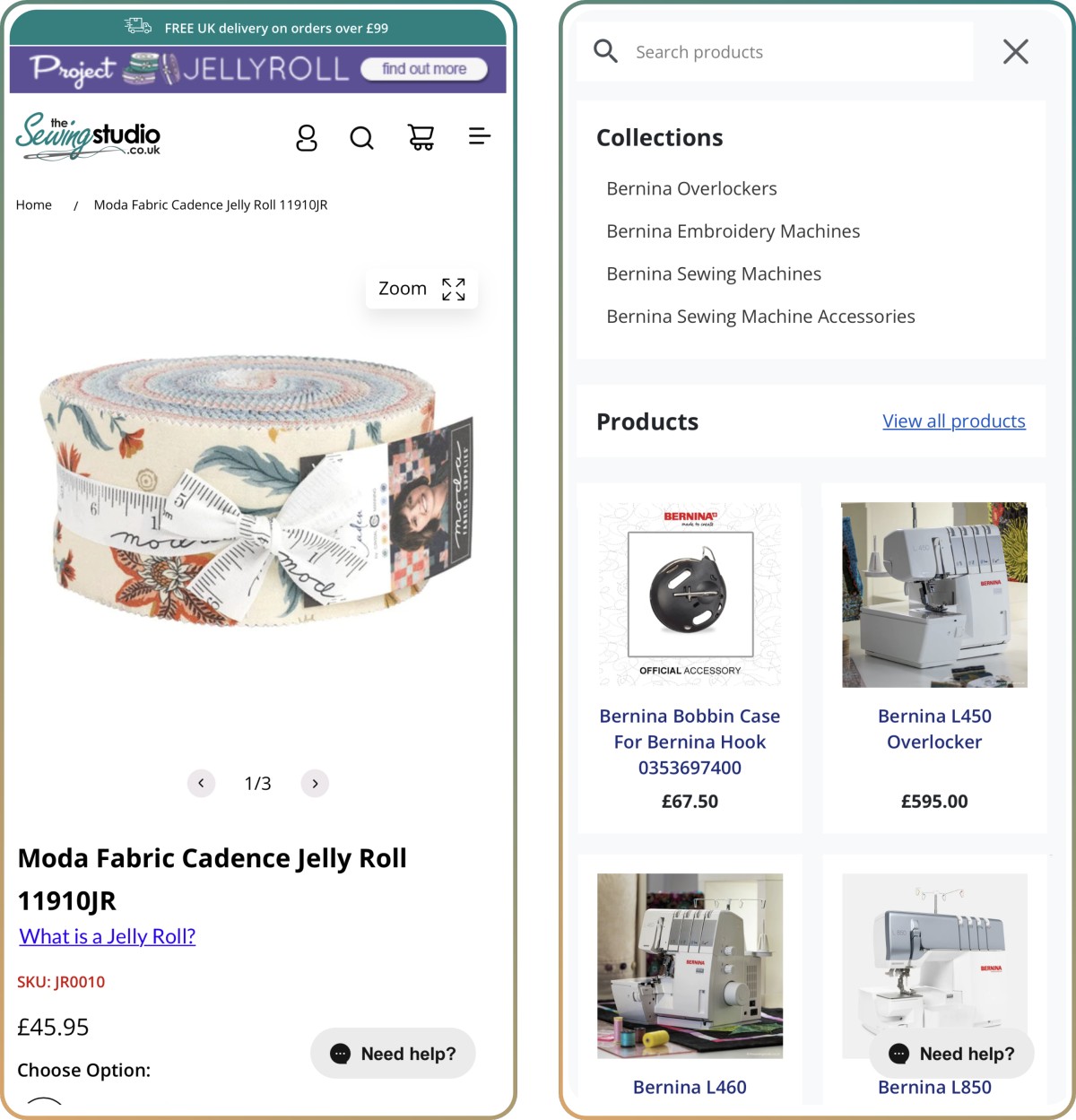 sewing studio on mobile phone products and collections