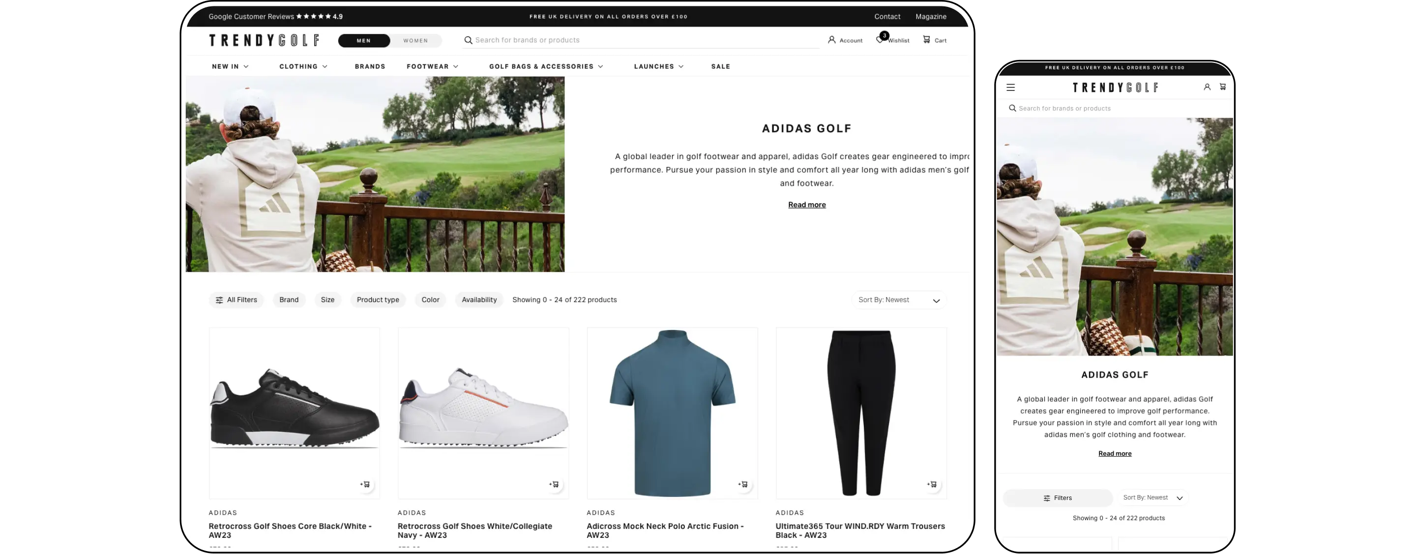 trendygolf shopify website