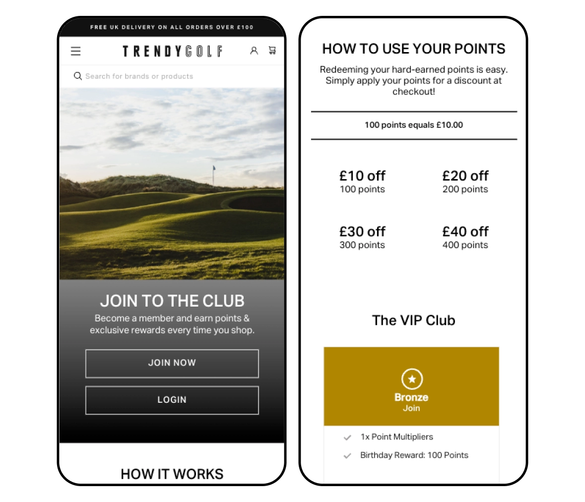 trendygolf on mobile