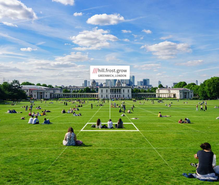 people sitting in a field in 